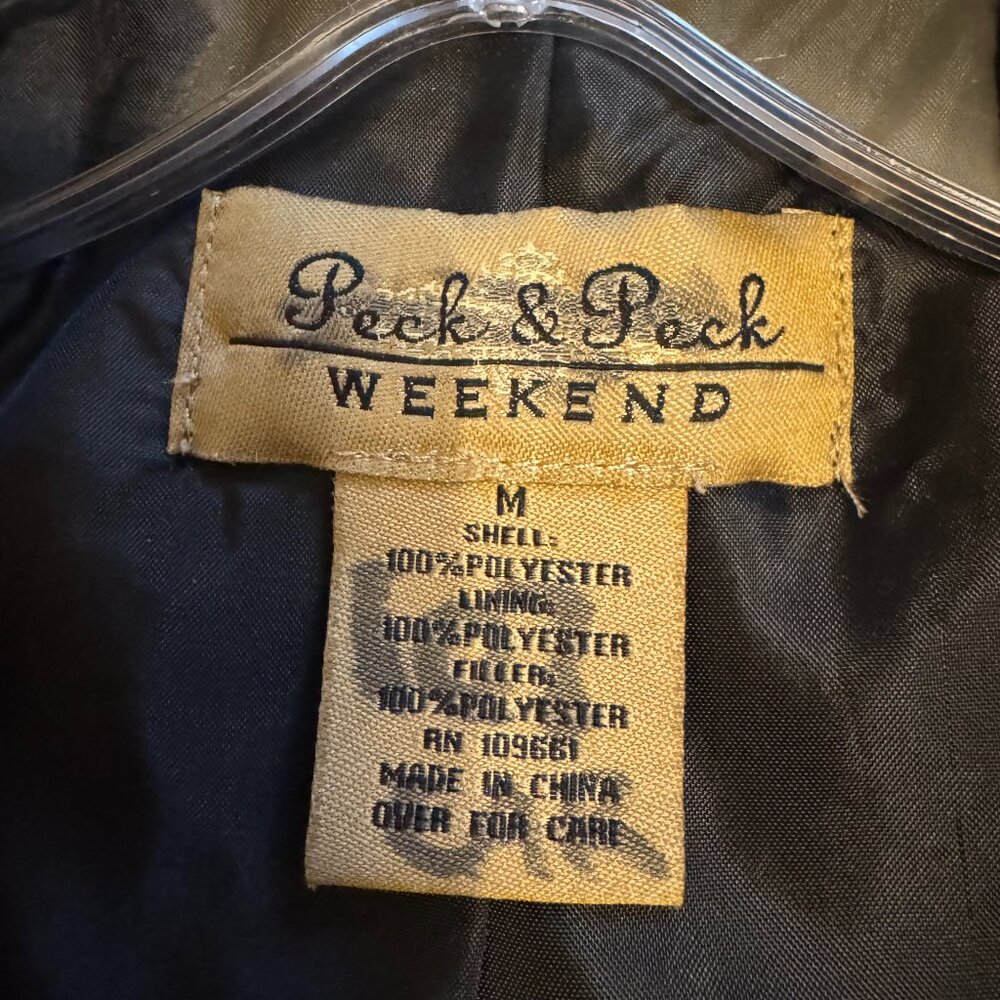 Peck & Peck Jacket Sz M in blk/gray/silver - Picture 7 of 14
